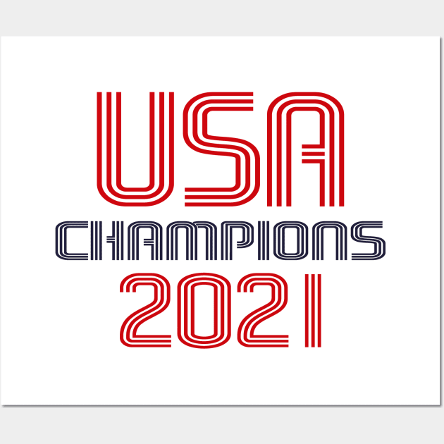 USA Champions 2021 Wall Art by Etopix